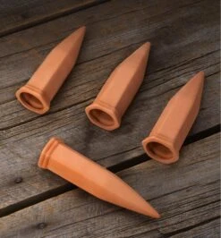 Set Of 4 Terra Cotta Watering Spikes 7 Set Of 4 Terra Cotta Watering Spikes -Garden Tool Store 99W7437 d 8019