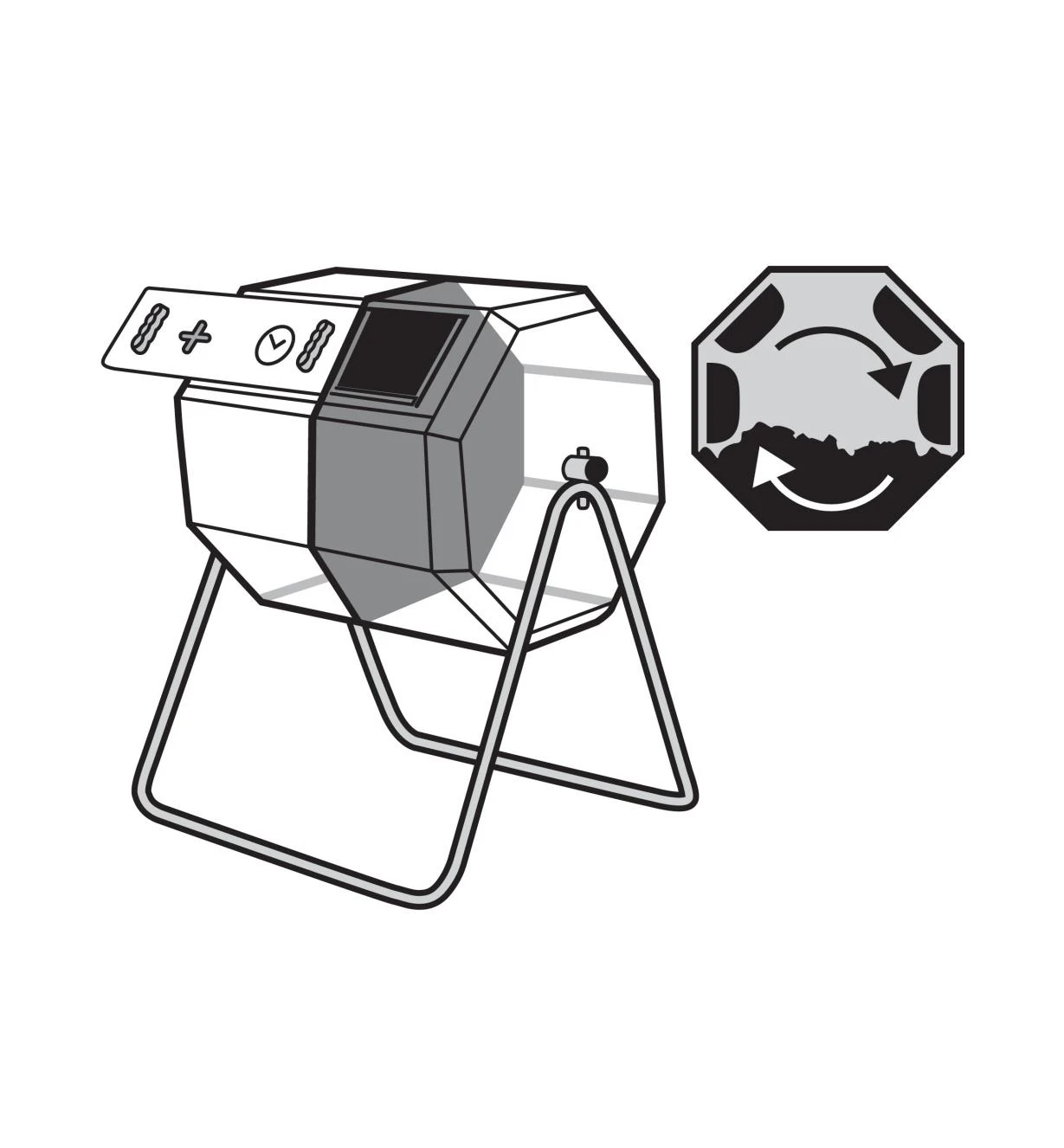 Dual-Batch Rolling Composter 2 Dual-Batch Rolling Composter