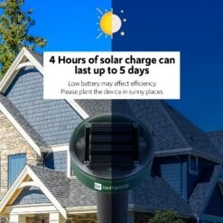 Dartwood Outdoor Solar Ultrasonic Pest And Mole Repellent - Remove Groundhogs Rats Mice Snakes And More From Your Gardens, Lawns,and Yards (4-8 Packs) -Garden Tool Store GUEST bad078b0 ca33 4c0c 9d44 2582379c838d