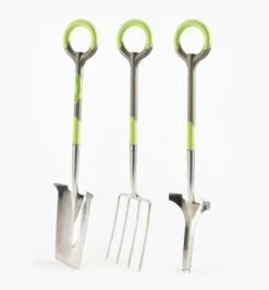 Radius Ergonomic Stainless-Steel Digging Spade, Fork & Weeder Set